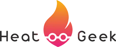 heat geek experts logo with black text